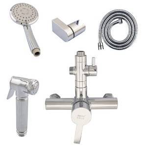 HAFQ 海岸風情 全銅淋浴龍頭花灑馬桶噴槍套裝(龍頭、花灑、噴槍、軟管、花灑座) 7件套 L002+PRZ01+HRZ03 【HAFQ 海岸風情】 價格 報價 圖片 - 亞馬遜中國